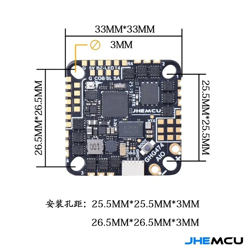 JHEMCU GHG474AIO 40A AIO Uçuş  - Betaflight Fc F4 incelemesi ve fiyatı